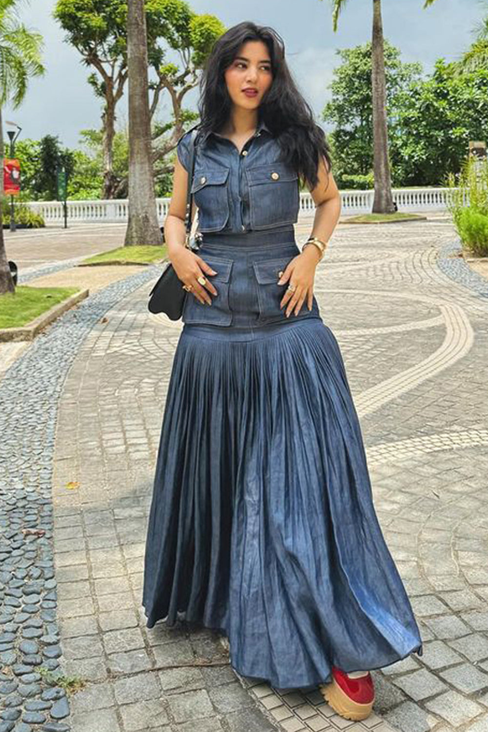 Somya Gupta In Our Safari Pleat Dress